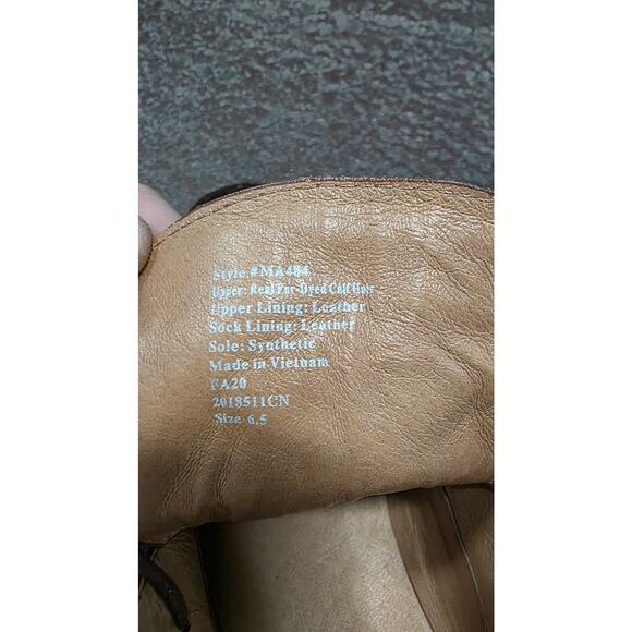 Madewell Boot Wren Painted Leopard Calf Hair Ankle Lace Up Women Size 6.5 MA484 - Picture 10 of 12